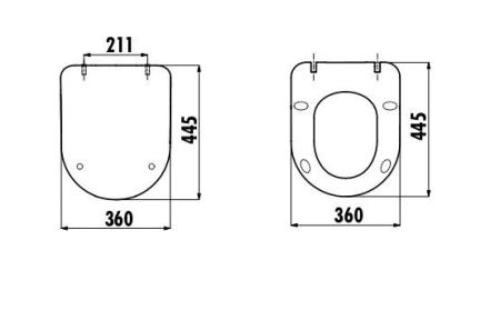 CREAVIT Крышка дуропласт с микролифтом ЗОЛОТО KC0903.01.0300E