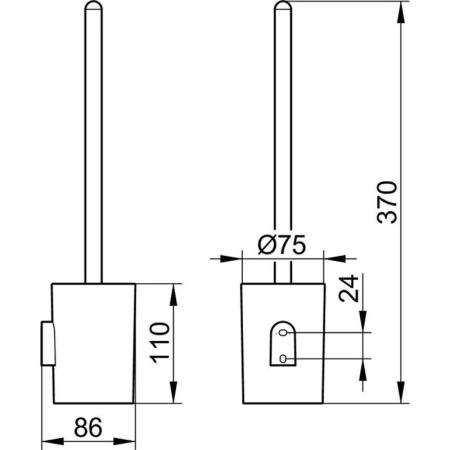Туалетный ершик Keuco SMART.2 белый 14764010100
