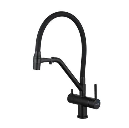 Смеситель Gappo G4398-86 для кухни с краном для фильтра черный