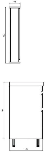 Тумба ASB-Mebel Марко 60-2.2 напольная белый/дуб золотой
