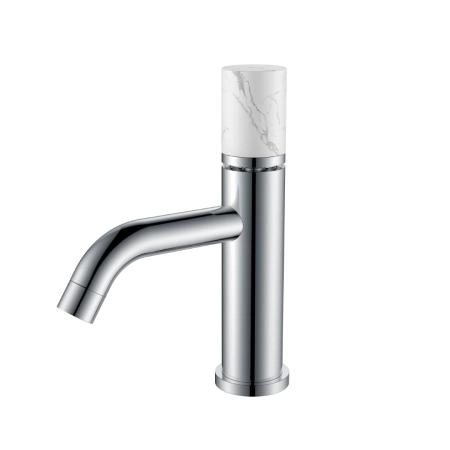 Смеситель STICK Boheme для умыв. низ. CHROME MRAMOR WHITE_Комплект 121-CR-MR-W