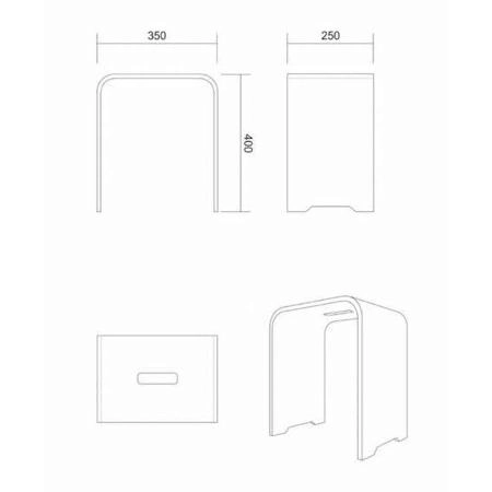 Стульчик для ванной комнаты Altasan KAMO 350х250
