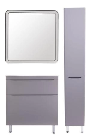 Тумба напольная Style Line Бергамо мини 80 (2 ящ.) Люкс антискрейтч серый, PLUS
