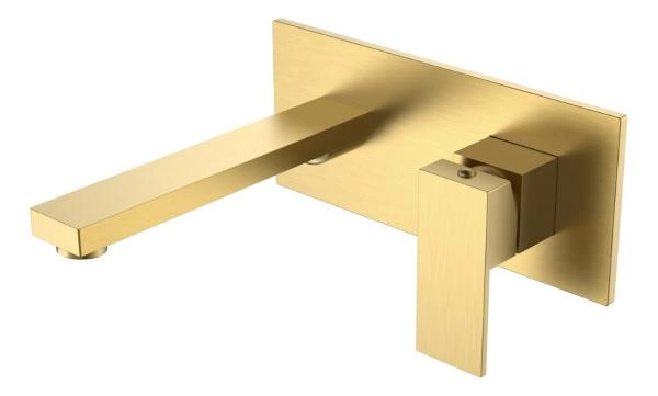 Смеситель для умывальника Boheme из стены Qubic Matt Gold 475-MG