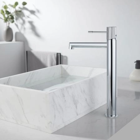 Смеситель высокий для раковины Vincea Desire VBF-1D2CH однорычажный, хром