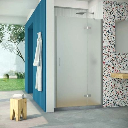 Душевая дверь Vegas-glass AFP Retta 120 07 10 R, профиль матовый хром, стекло сатин