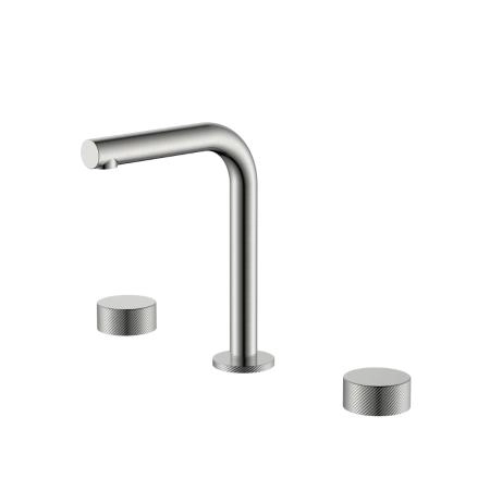 Смеситель на столешницу Boheme STICK SPIRALE на 3 отв. Nickel Brush 152-NB.4