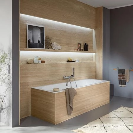 Villeroy&Boch Oberon 2.0 Ванна встраиваемая, 170x75 см, прямоугольная, слив-перелив хром в комплекте , цвет: белый