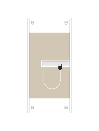 Зеркало Style Line-шкаф Каре 40*80 универсальное с подсветкой, сенсор с диммером на зеркале