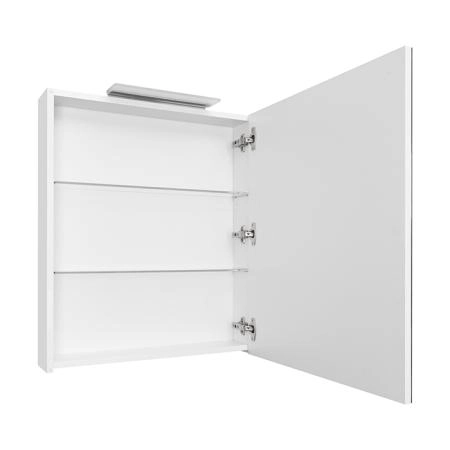 Roca Oleta Зеркальный шкаф 60х70см, DX, c LED-светильником, цвет: белый