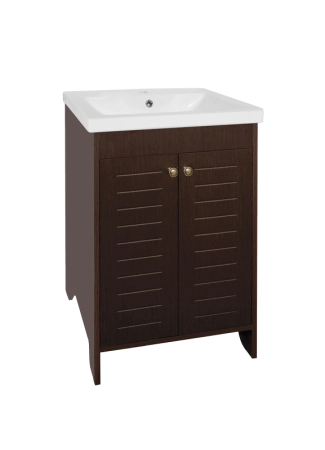 Тумба под раковину Style Line Elfante Кантри 60 напольная с дверками, венге