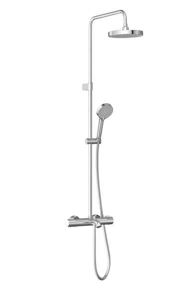 Душевая система VitrA Base Round A47303EXP с термостатическим смесителем и ручным душем хром латунь