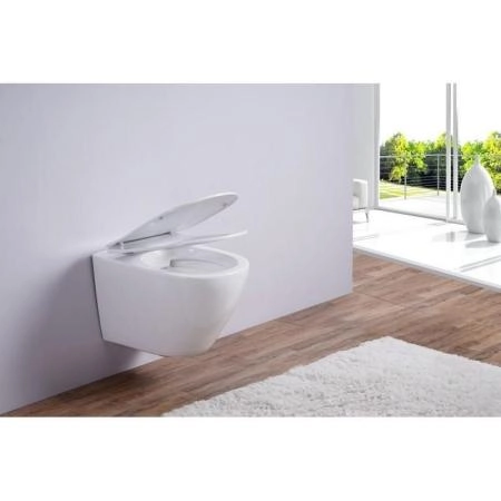 Унитаз Esbano AZALEA (White) подвесной безободковый микролифт