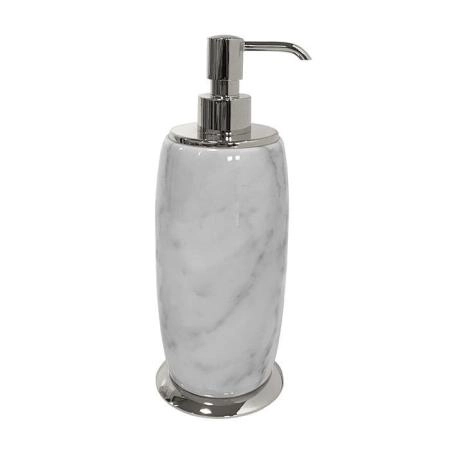 3SC Elegance Дозатор для жидкого мыла, настольный, цвет: мрамор bianco carrara/хром