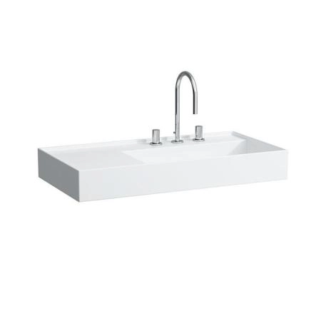 Laufen Kartell Раковина 90х46х12 см, 3 отв., без перелива, покрытие LCC, цвет: белый