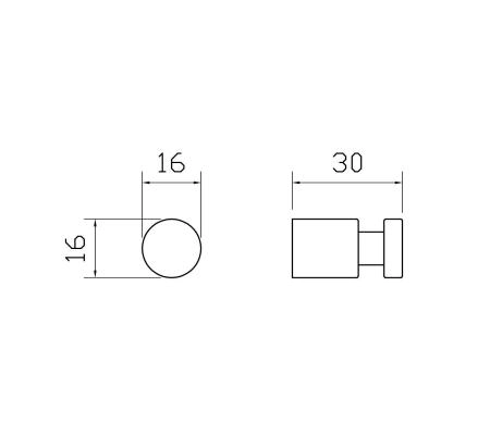 Крючок для ванной WONZON & WOGHAND EASY, Черный матовый (WW-8105-1-MB)
