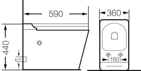Унитаз Grossman GR-PR-5501 импульсный (590*360*440) напольный с тонкой крышкой