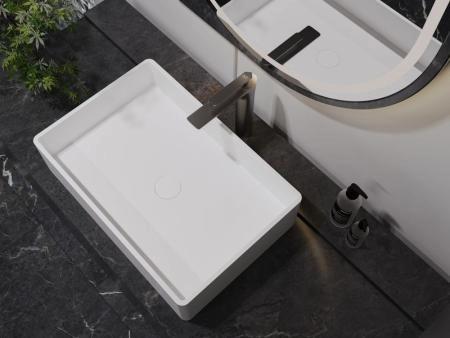 Раковина NT BAGNO NT411 Retta 600x400 искусственный камень белый матовый