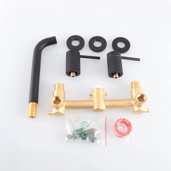 Смеситель Vincea Groove VBFW-4G1MB для раковины встраиваемый, черный