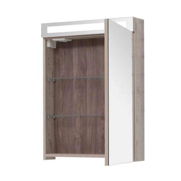 Шкаф-зеркало Dreja MAX 60 с LED-освещением, дуб кантри
