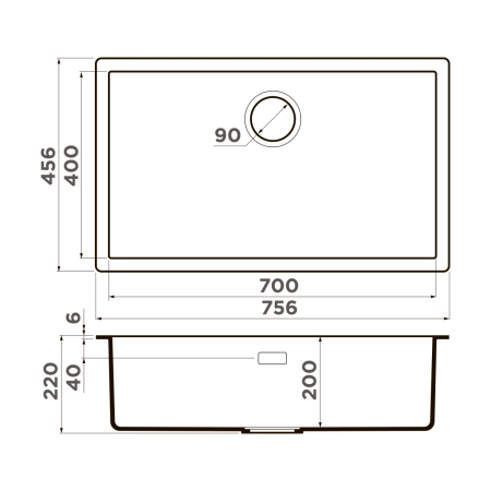 Кухонная мойка Omoikiri Yamakawa 75-U/I-CN Artceramic/canyon 4997030