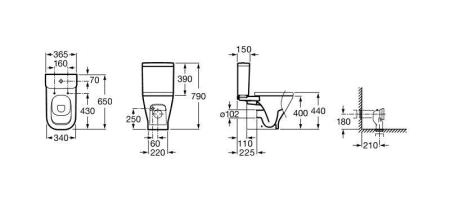 Унитаз Roca Gap 342477000 горизонтальный выпуск