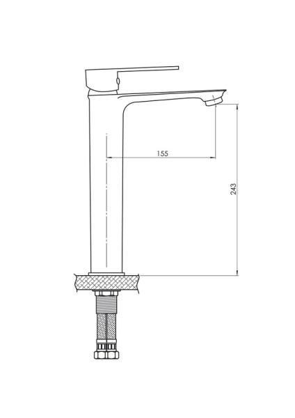 Смеситель для раковины GPD PROVIDO MSL155 хром