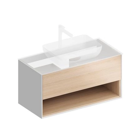 Тумба Kerama Marazzi PLAZA MODERN ПЛАЗА МОДЕРН PLB.M.100.1\OAK.V подвесная 100 дуб виченца 1 ящик + полка