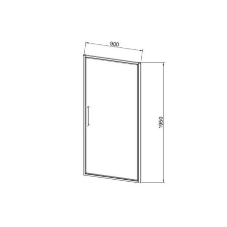 Душевая дверь Vincea Slim 8mm VDP-4SL100CL, хром, стекло прозрачное