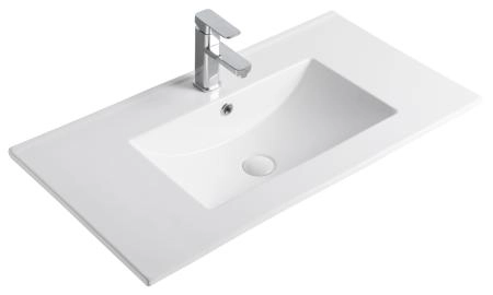 Раковина Gid 9090e 91x47 встраиваемая сверху белая
