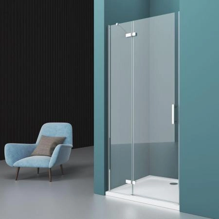 Душевая дверь BelBagno KRAFT 90 прозрачное стекло 6 мм профиль хром KRAFT-B-12-60/30-C-Cr-L