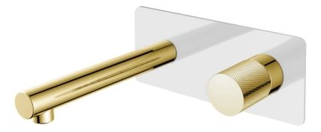 Смеситель STICK Boheme из стены WHITE TOUCH GOLD 125-WG.2