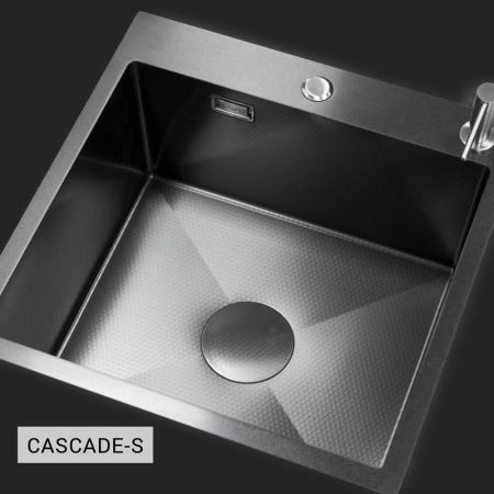 Мойка кухонная Esbano CASCADE-S 500х500х230 оружейная сталь PVD покрытие
