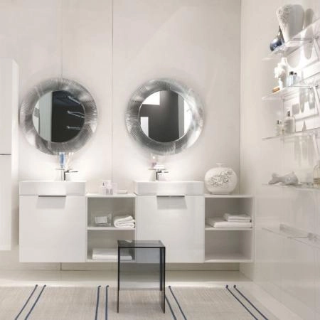 Laufen Kartell Зеркало круглое d=78см, настенное, без подсветки, цвет: серебряный