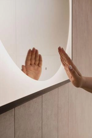 Зеркало Silver Mirrors Mone 800х800 теплый свет 3000К, бегущая подсветка, бесконтактный сенсор