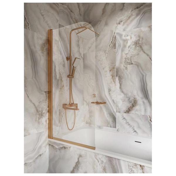 Шторка на ванну KNOTLOR BS070CG0RB распашная 140х70, бронза