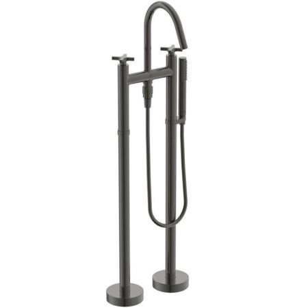 Ideal Standard Joy Neo Cмеситель для ванны, напольный, с ручным душем, шланг: 125см., цвет: PVD Magnetic Grey