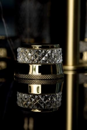 Смеситель на столешницу Boheme AURA на 3 отв. GOLD 152-G-A
