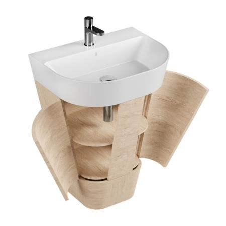 Azzurra Forma Тумба напольная 60х47х84см, с 2 дверцами, с раковиной, цвет: Olmo naturale