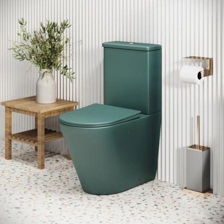 Унитаз Grossman GR-4480OLMS Color (620*365*810) ЗЕЛЕНЫЙ МАТОВЫЙ напольный Безободковый