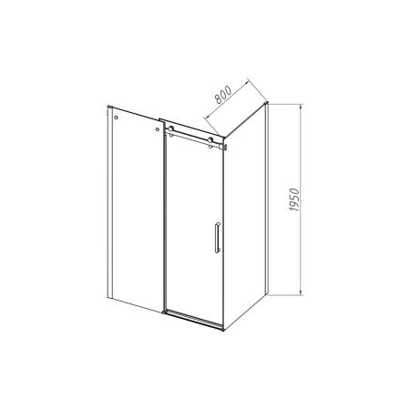 Душевой уголок Vincea Como-N VSR-4CN8012CL, 1200*800, хром, стекло прозрачное
