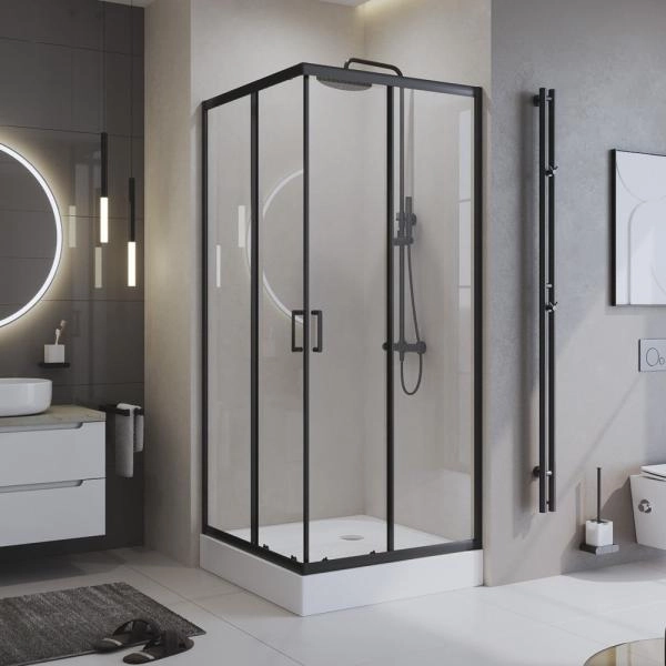 Душевой уголок BelBagno UNO-195 90x90 матовое стекло 5 мм профиль хром UNO-195-A-2-90-P-Cr