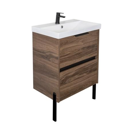 Комплект нерегулируемых мебельных ножек Comforty 00-00022124 2 штуки h=200мм цвет черный матовый