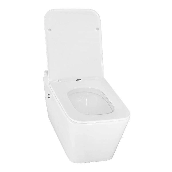 Унитаз импульсный Azario AZ-101C подвесной 360х590х380, квадратный, быстросъемное сиденье микролифт, монтажная рама в комплекте