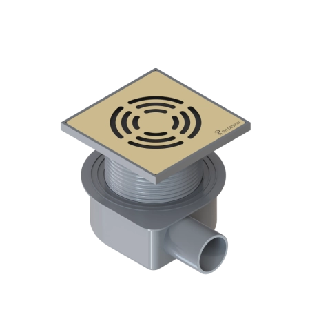 Душевой трап Boheme SMART DESIGN 10x10 cm, нерж.сталь ЗОЛОТО 984-10-G