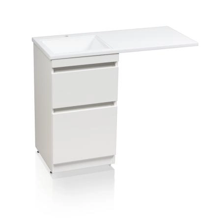 Тумба под раковину Elfante Даллас 110 напольная, Люкс белая, PLUS