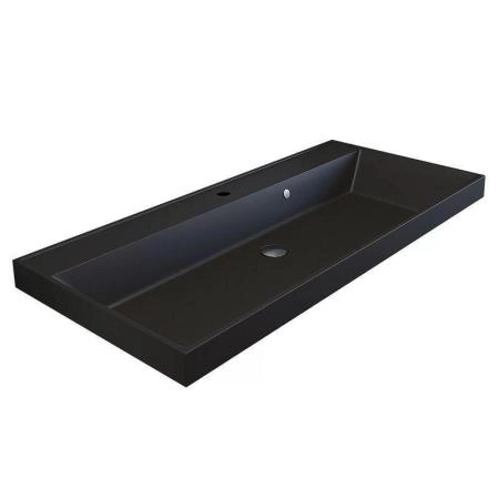 Раковина кварцевая Uperwood Classic Quartz 100 см, коричневая матовая, трюфель