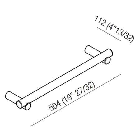 Agape Dot line Полотенцедержатель, 50см, подвесной, цвет: натуральный дуб