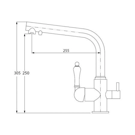 Смеситель для кухни KAISER Vincent (31144-2) бежевый