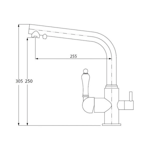 Смеситель для кухни KAISER Vincent (31144-2) бежевый